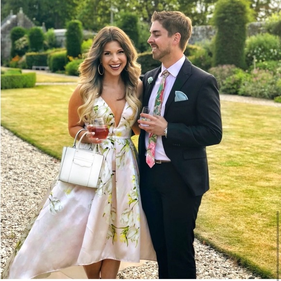 NWT- David’s bridal- Light pink dress with yellow/white flowers - Picture 5 of 10